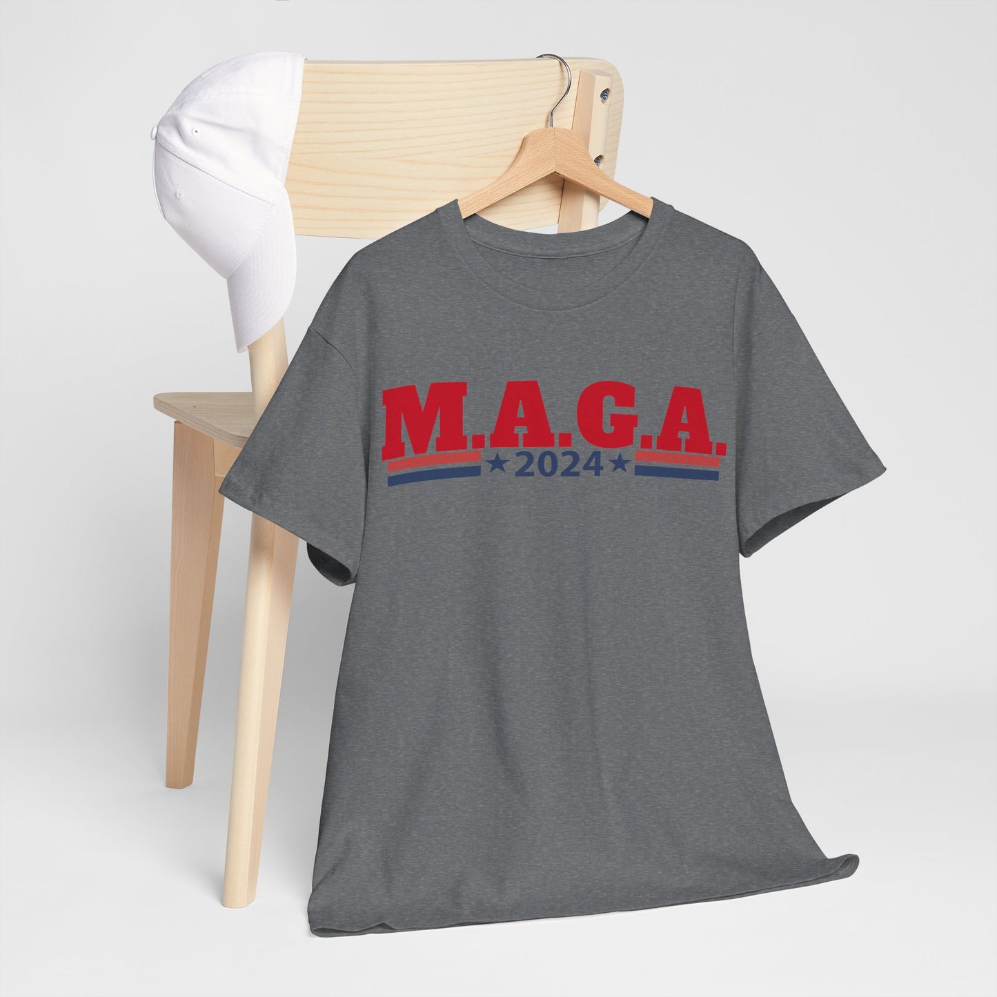 The Trump Card! MAGA 2024, Heavy Cotton Tee, Republican party support.