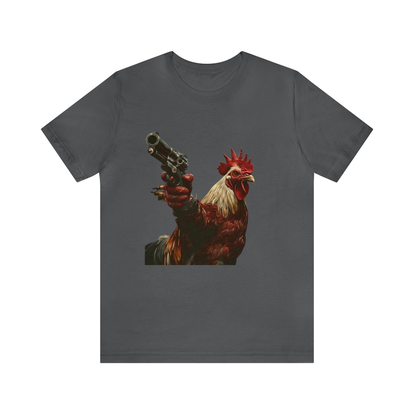 Rooster with a Gun Short Sleeve Tee