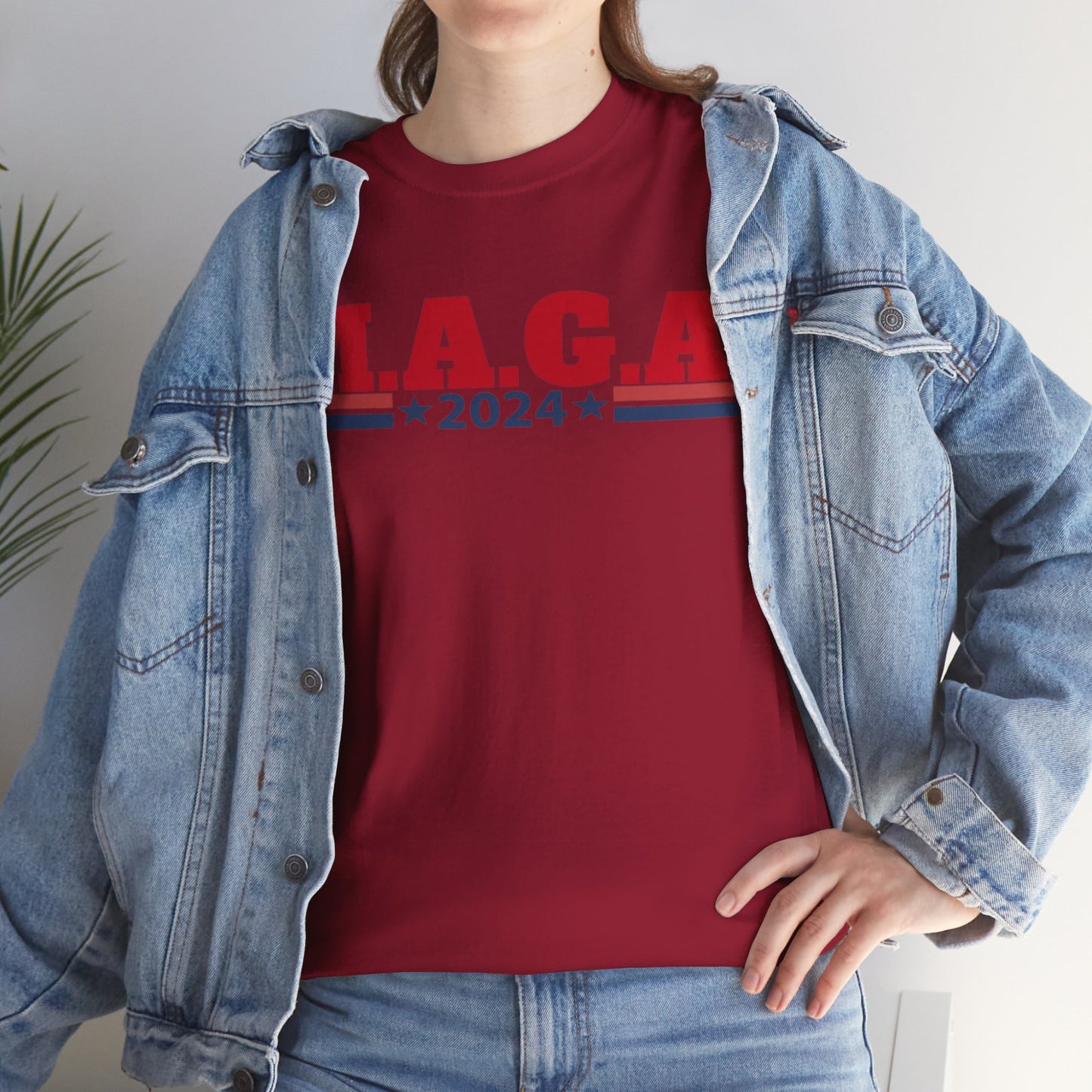 The Trump Card! MAGA 2024, Heavy Cotton Tee, Republican party support.