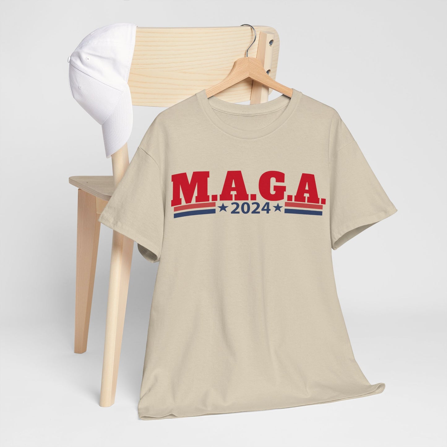 The Trump Card! MAGA 2024, Heavy Cotton Tee, Republican party support.