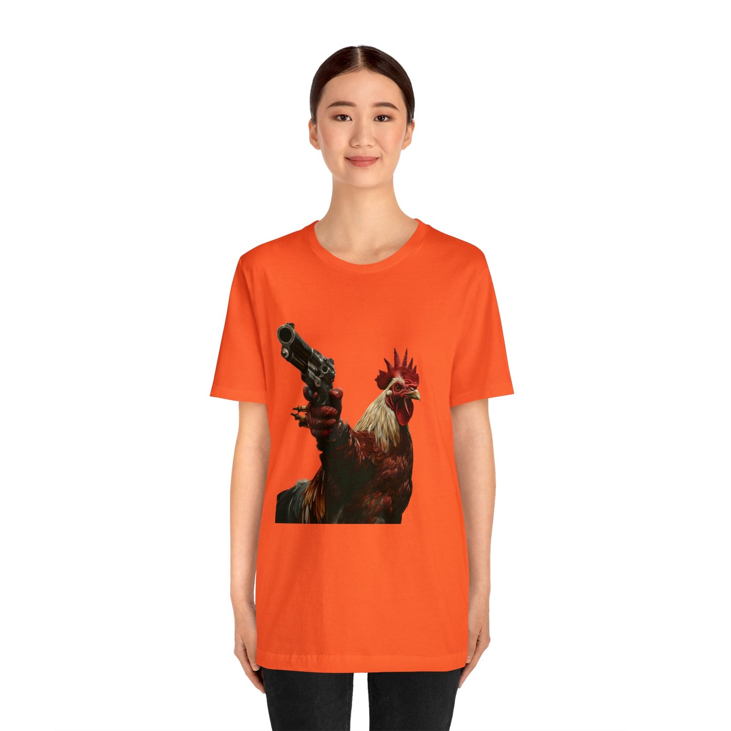 Rooster with a Gun Short Sleeve Tee