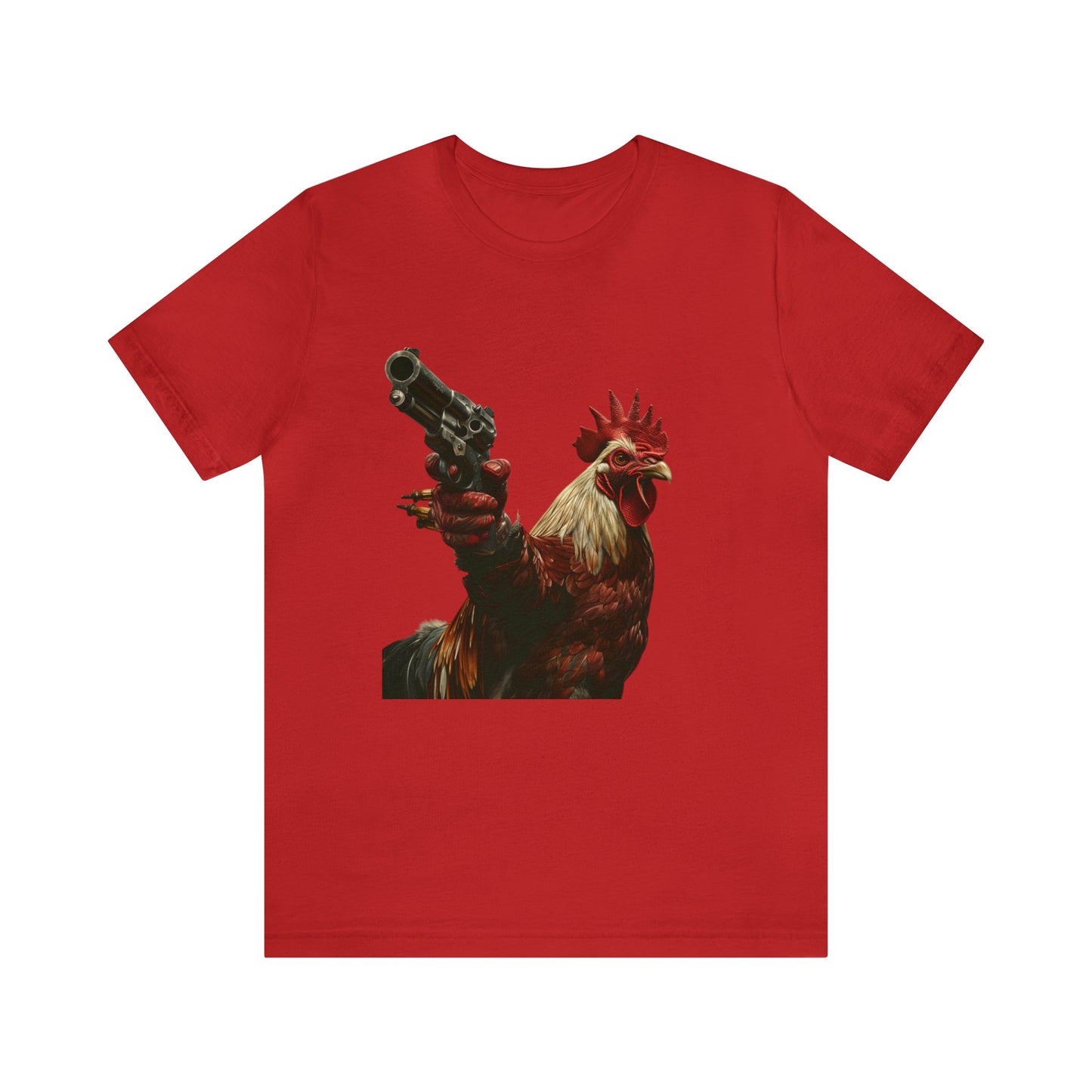 Rooster with a Gun Short Sleeve Tee