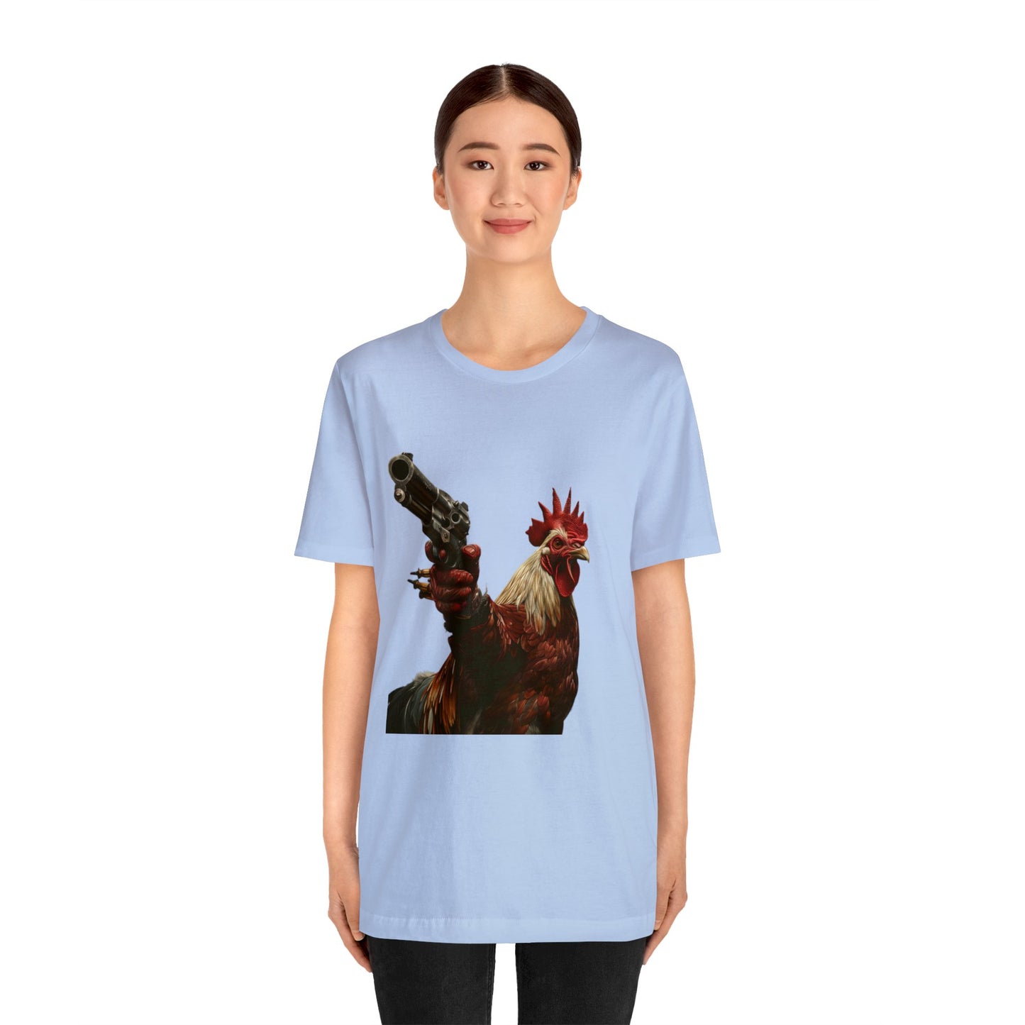 Rooster with a Gun Short Sleeve Tee