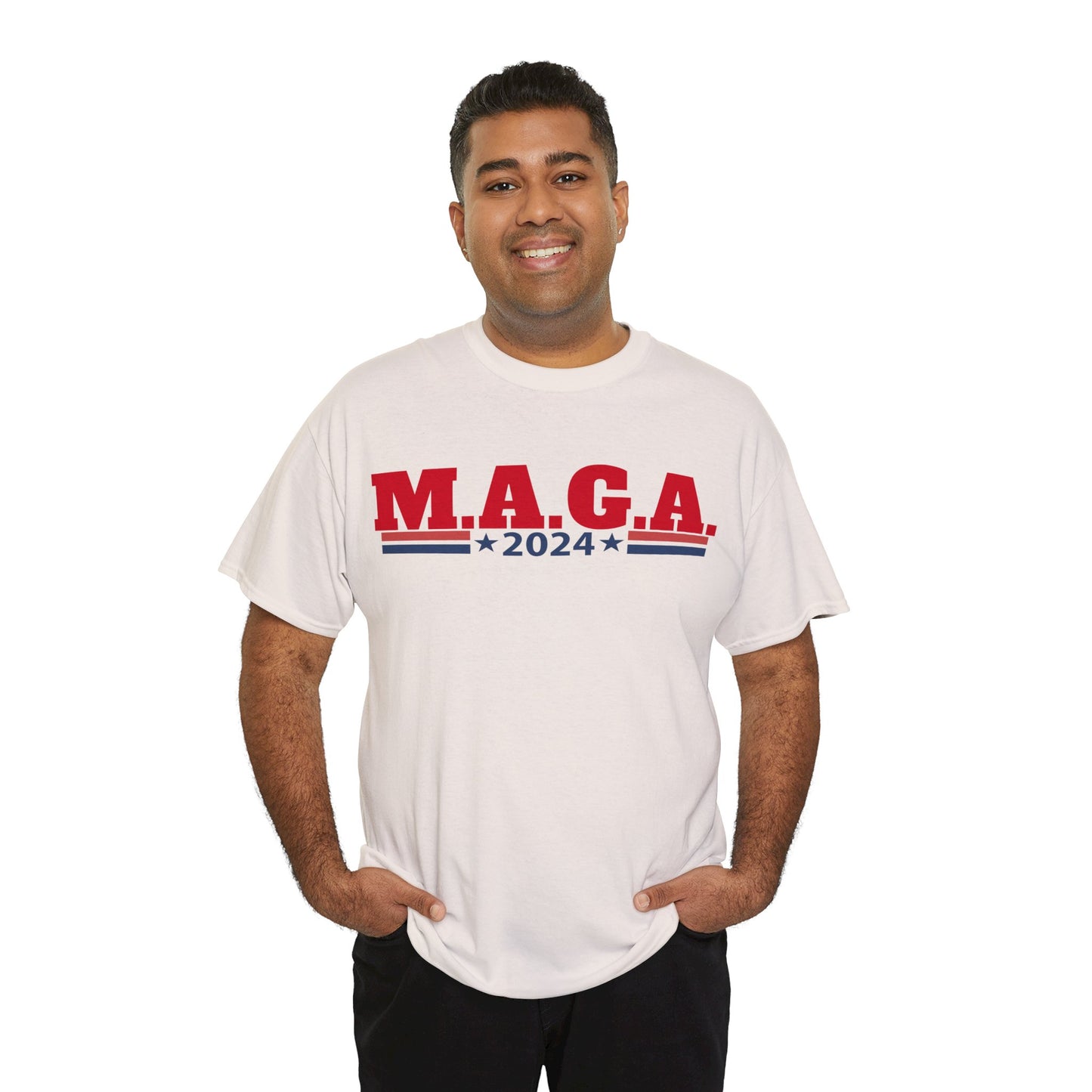 The Trump Card! MAGA 2024, Heavy Cotton Tee, Republican party support.