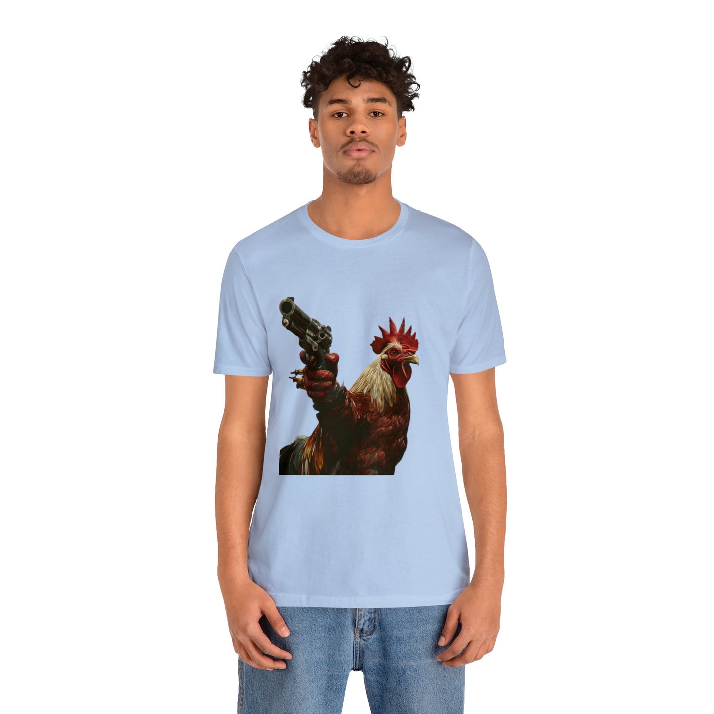 Rooster with a Gun Short Sleeve Tee