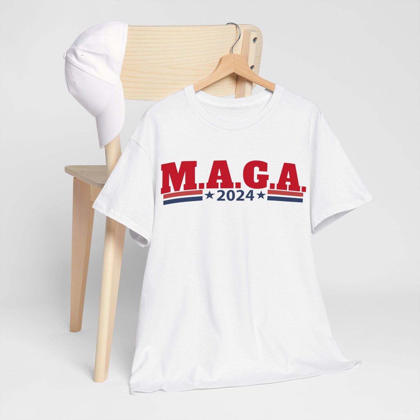 The Trump Card! MAGA 2024, Heavy Cotton Tee, Republican party support.