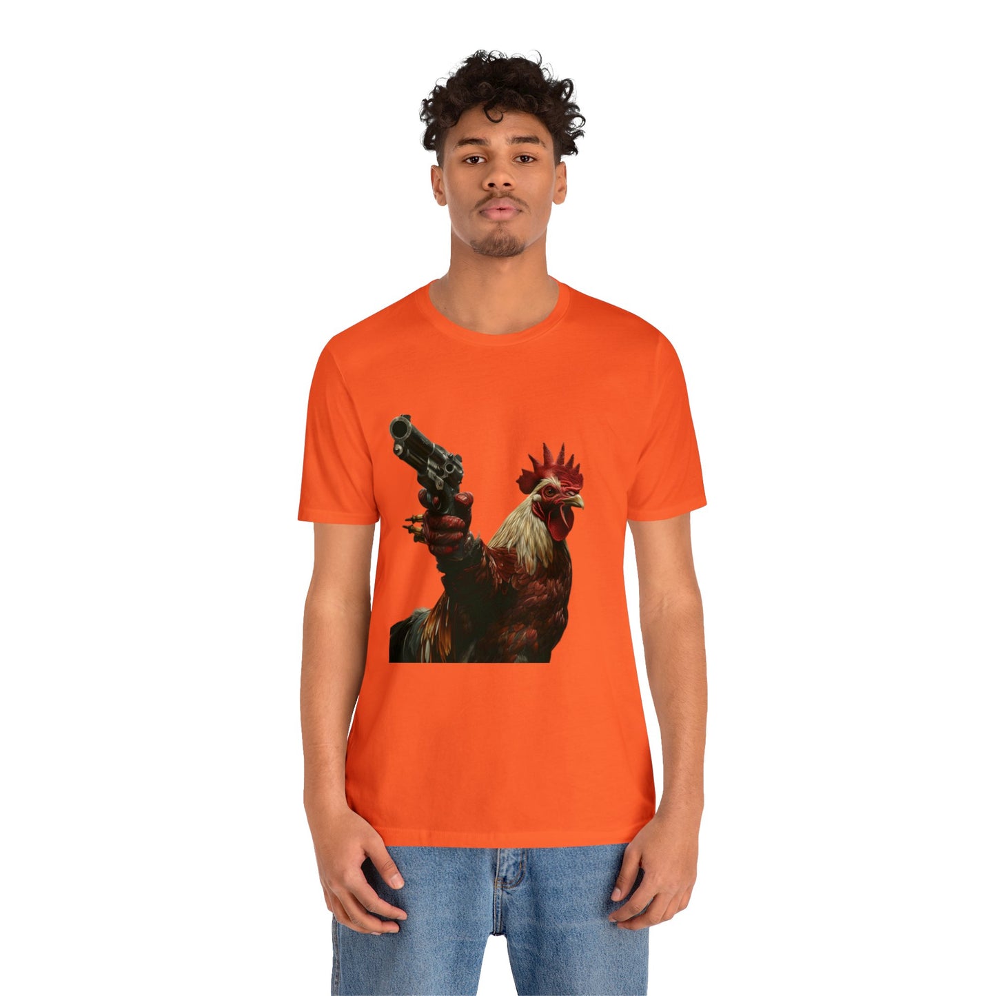 Rooster with a Gun Short Sleeve Tee