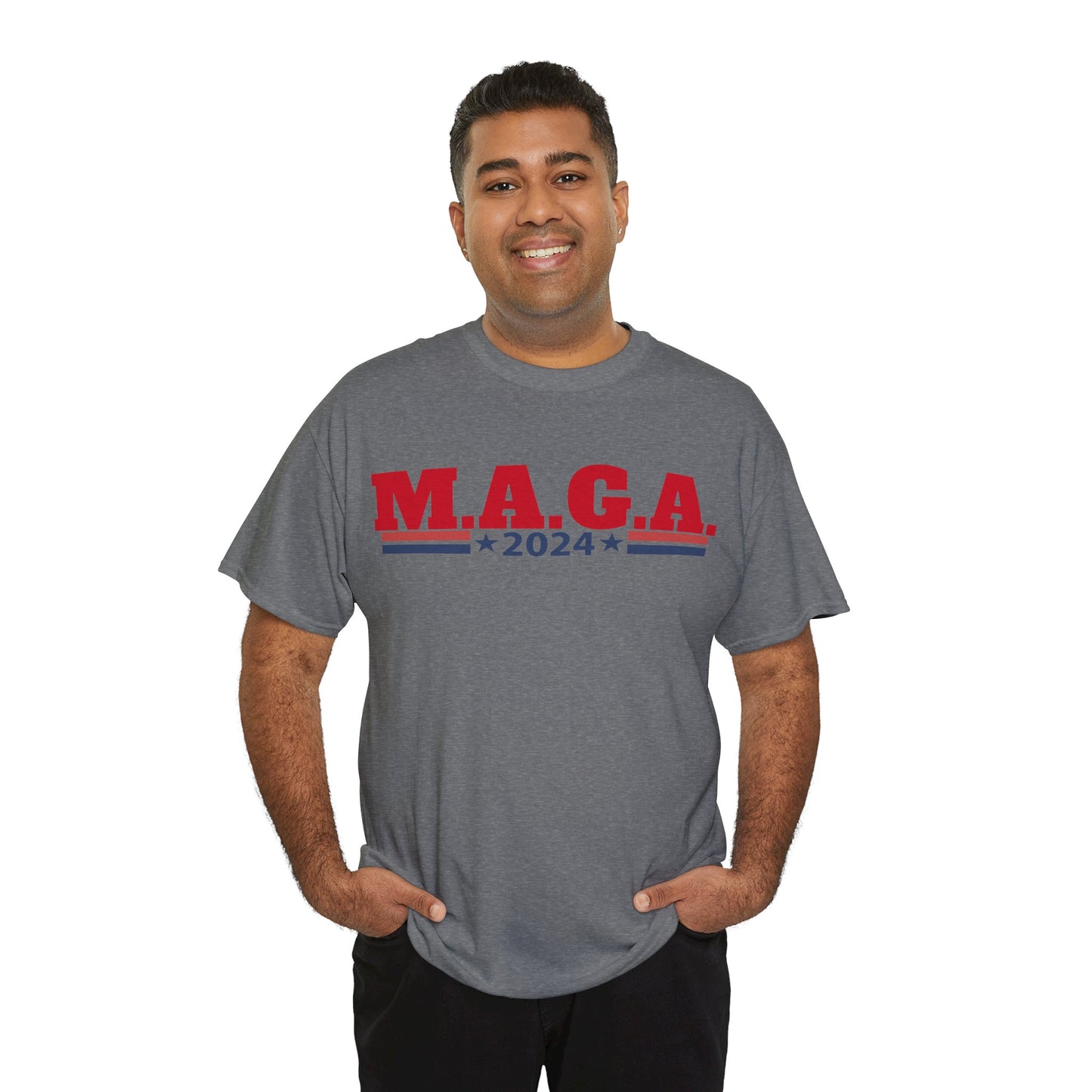 The Trump Card! MAGA 2024, Heavy Cotton Tee, Republican party support.