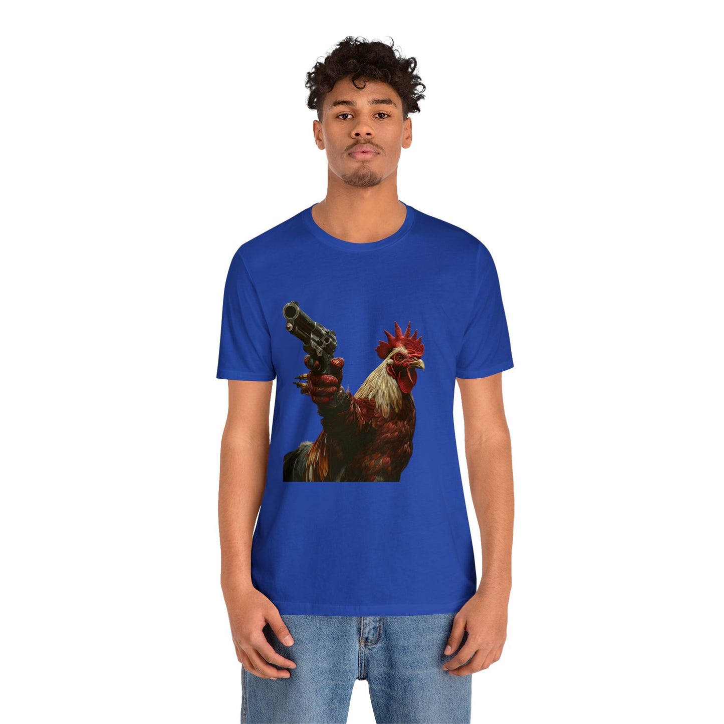 Rooster with a Gun Short Sleeve Tee