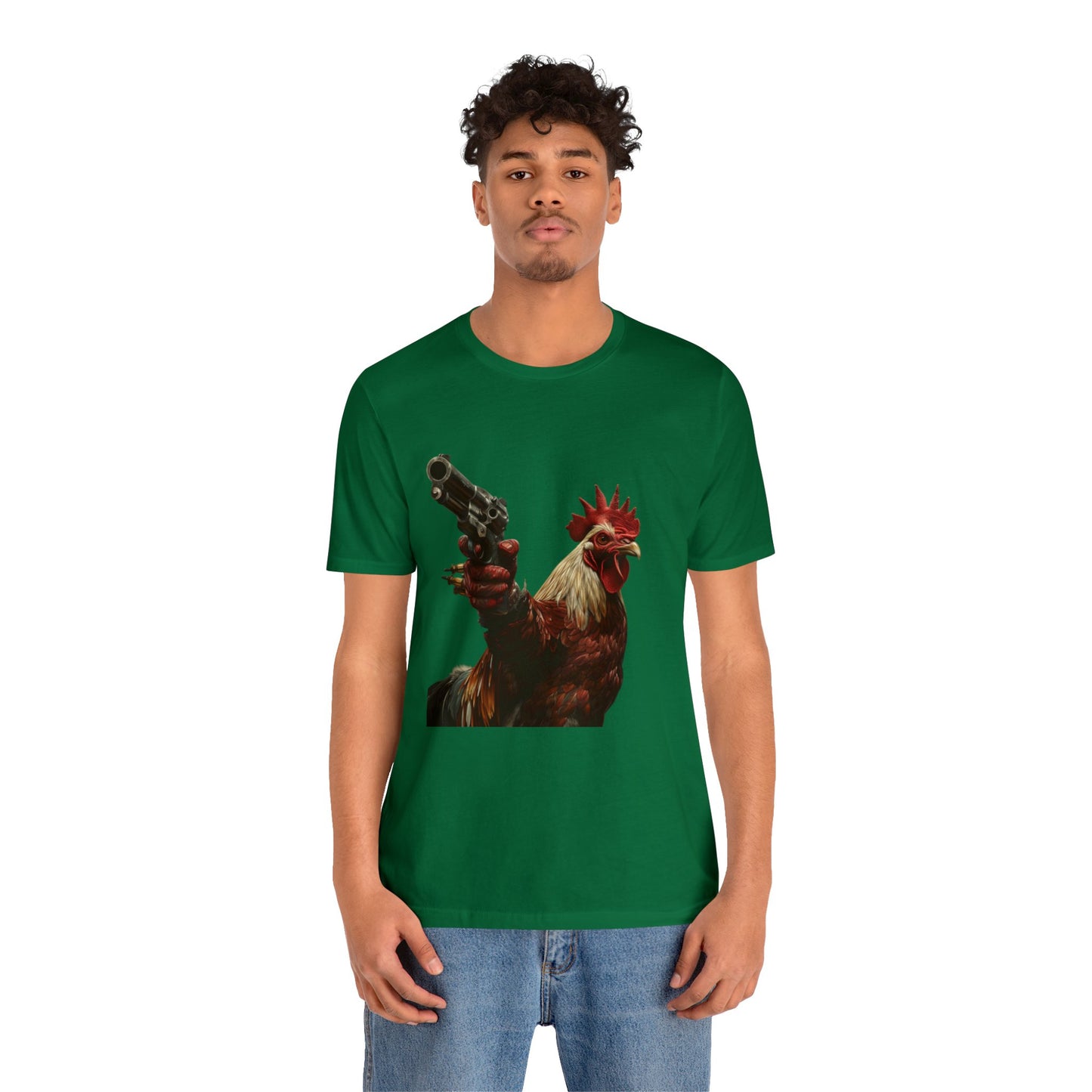 Rooster with a Gun Short Sleeve Tee