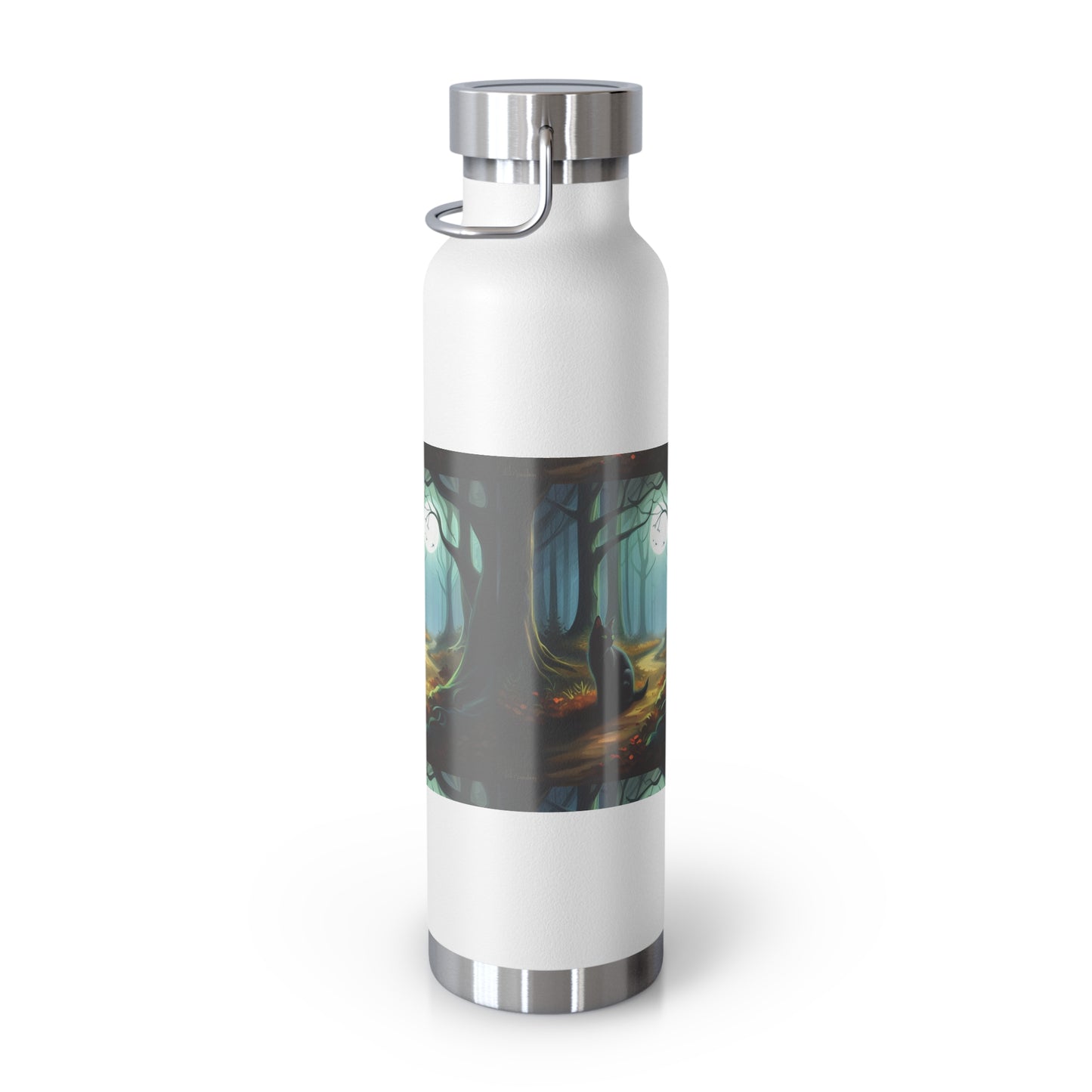 Dark Forest Cat Insulated Bottle, 22oz