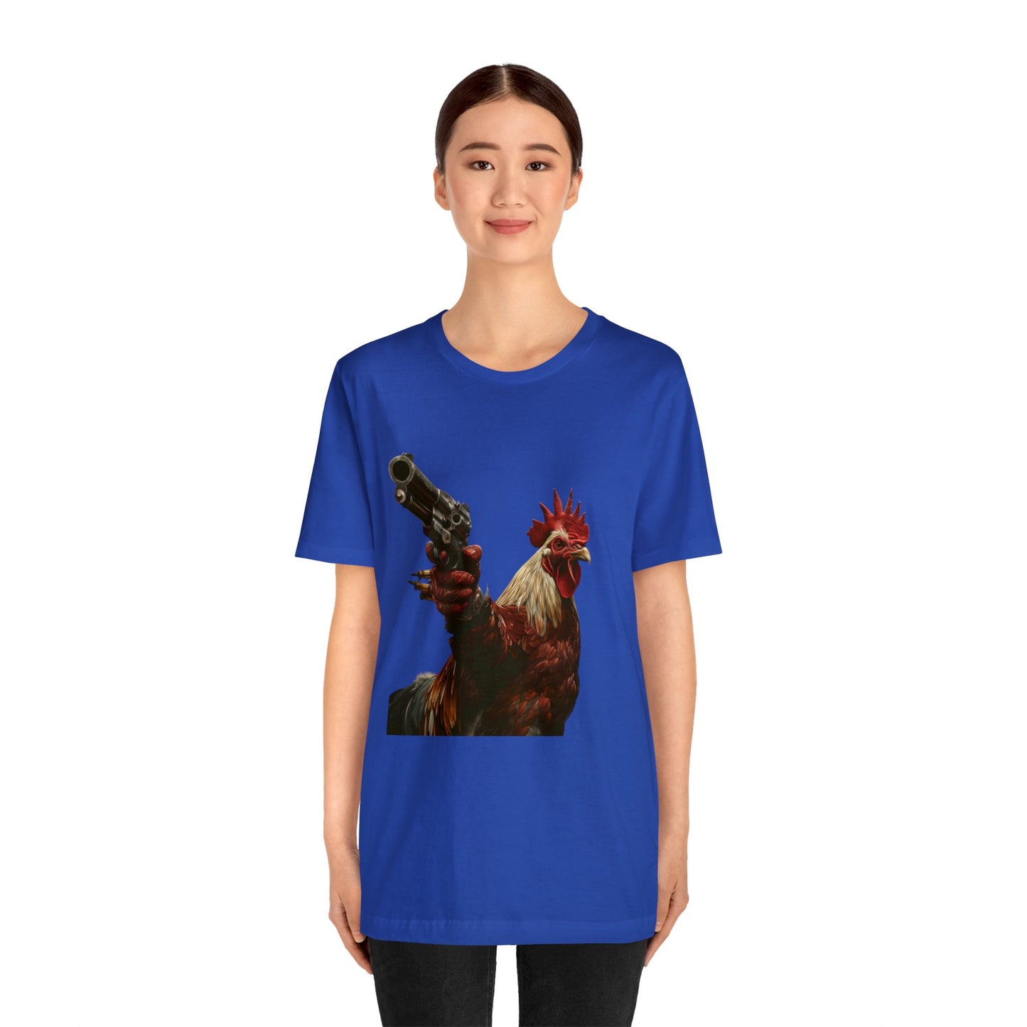 Rooster with a Gun Short Sleeve Tee