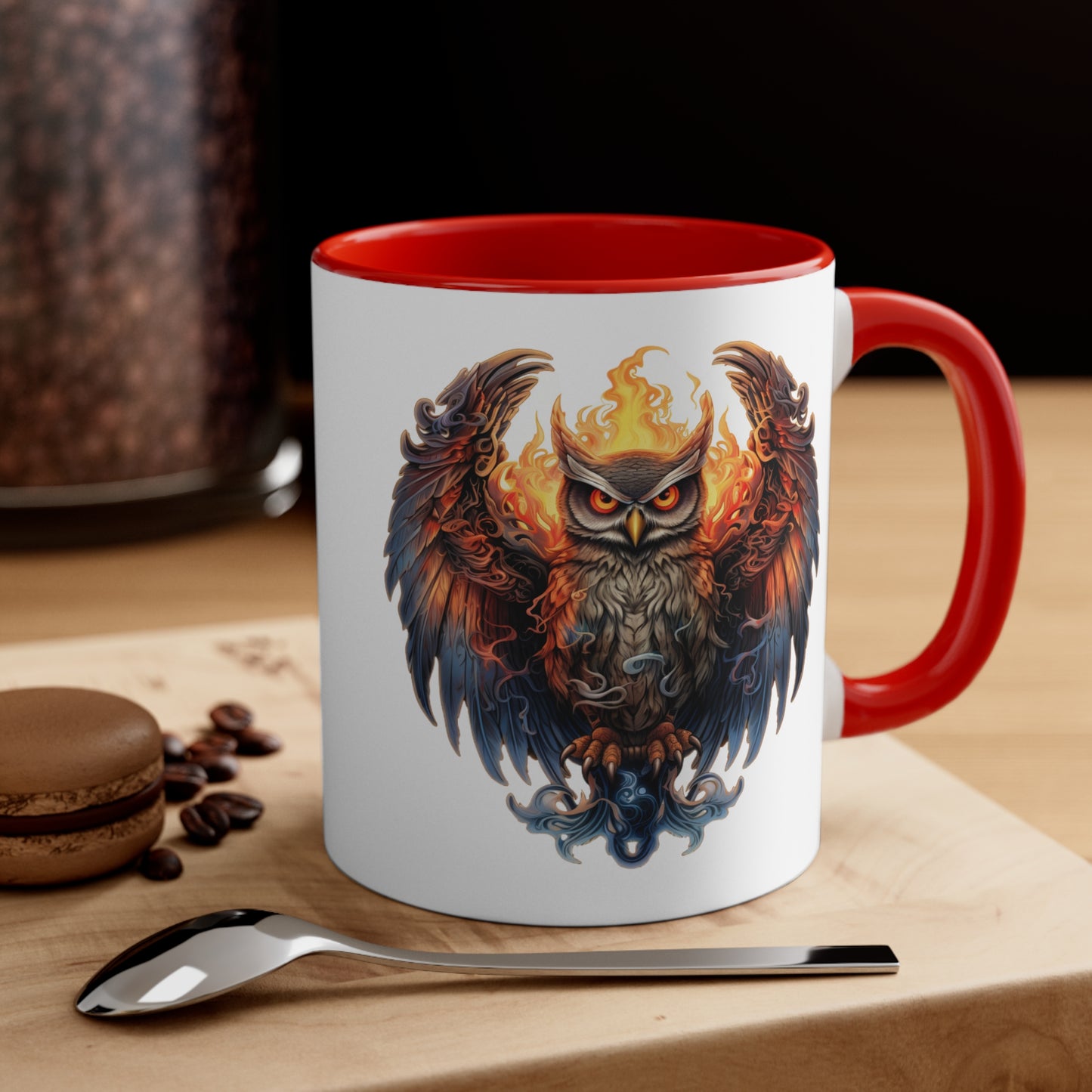 Fire Owl Accent Coffee Mug, 11oz