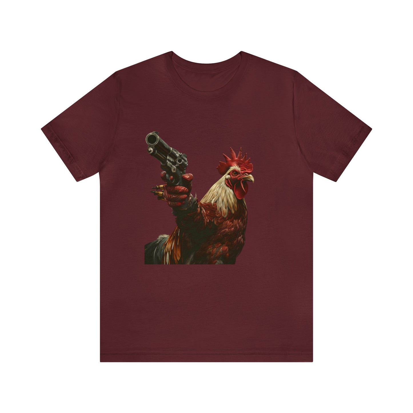 Rooster with a Gun Short Sleeve Tee