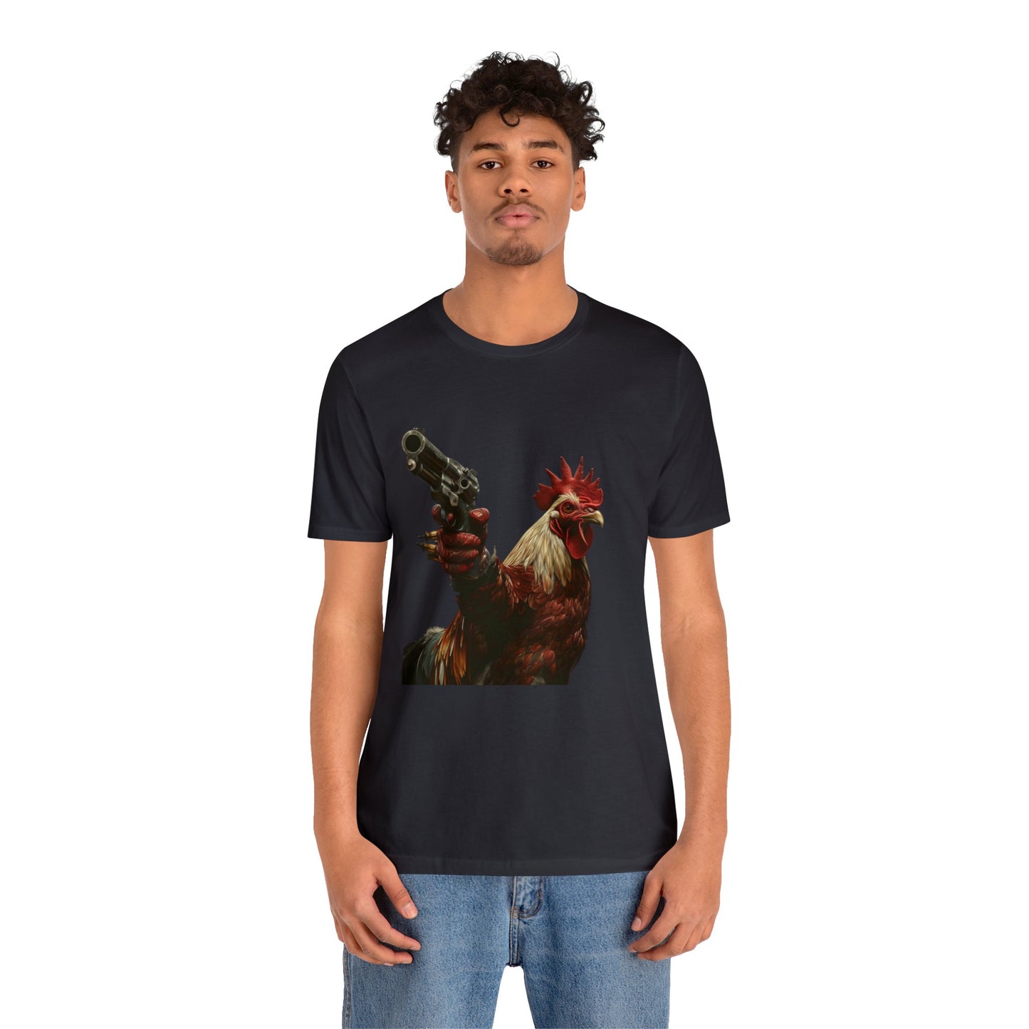 Rooster with a Gun Short Sleeve Tee