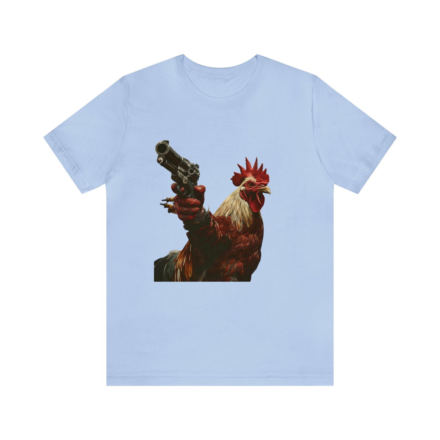 Rooster with a Gun Short Sleeve Tee