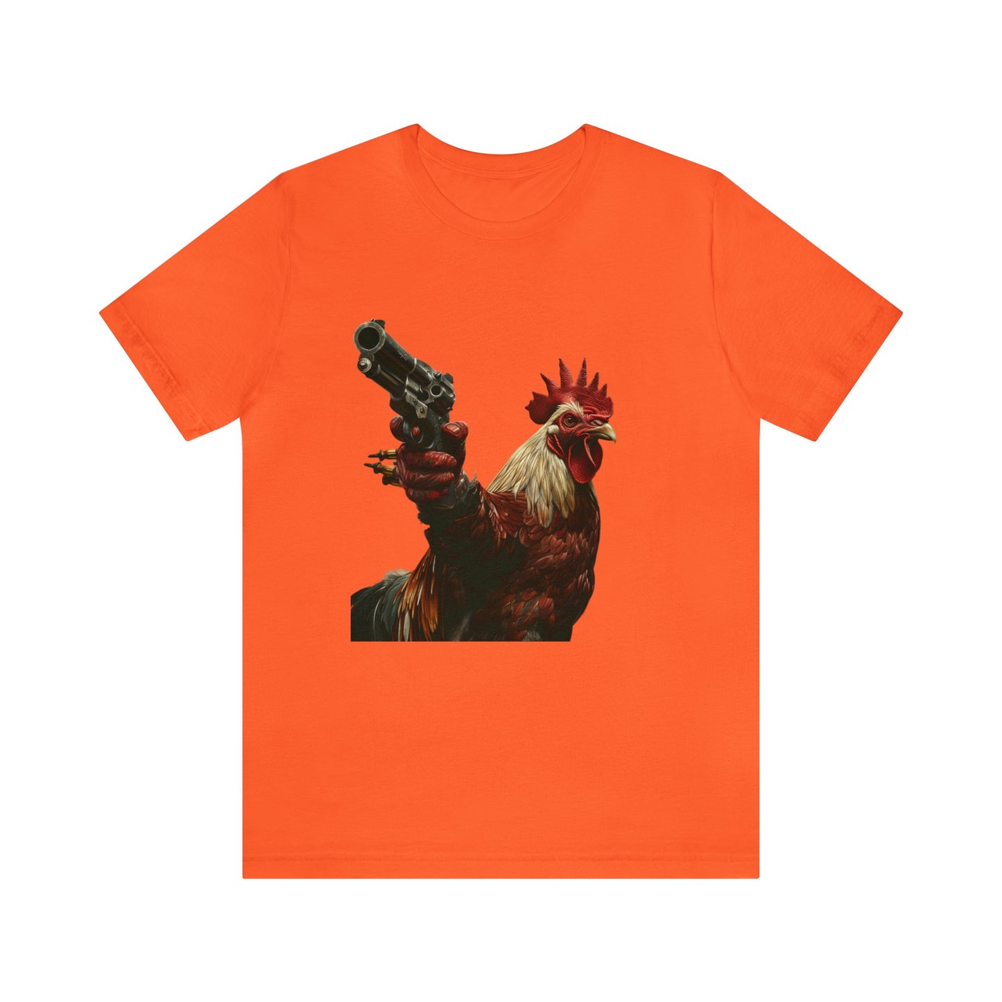 Rooster with a Gun Short Sleeve Tee