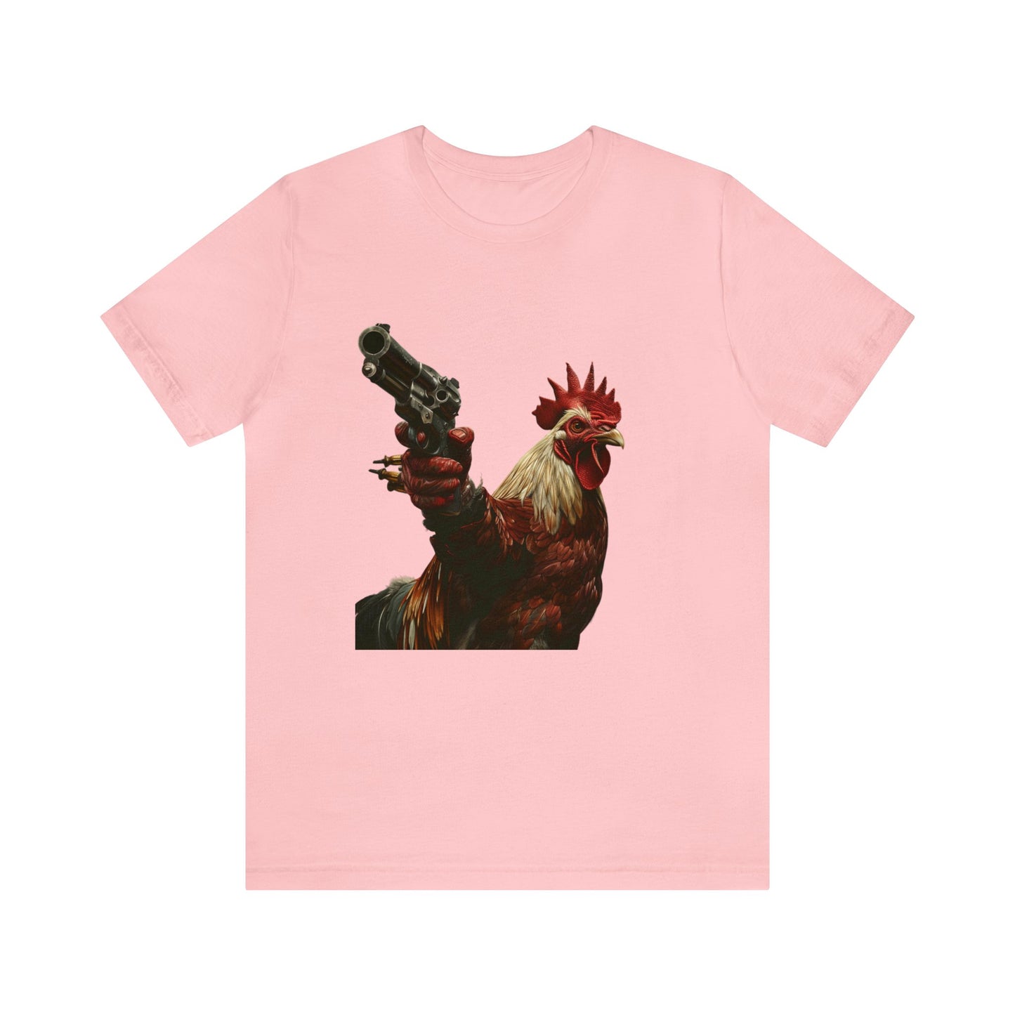 Rooster with a Gun Short Sleeve Tee