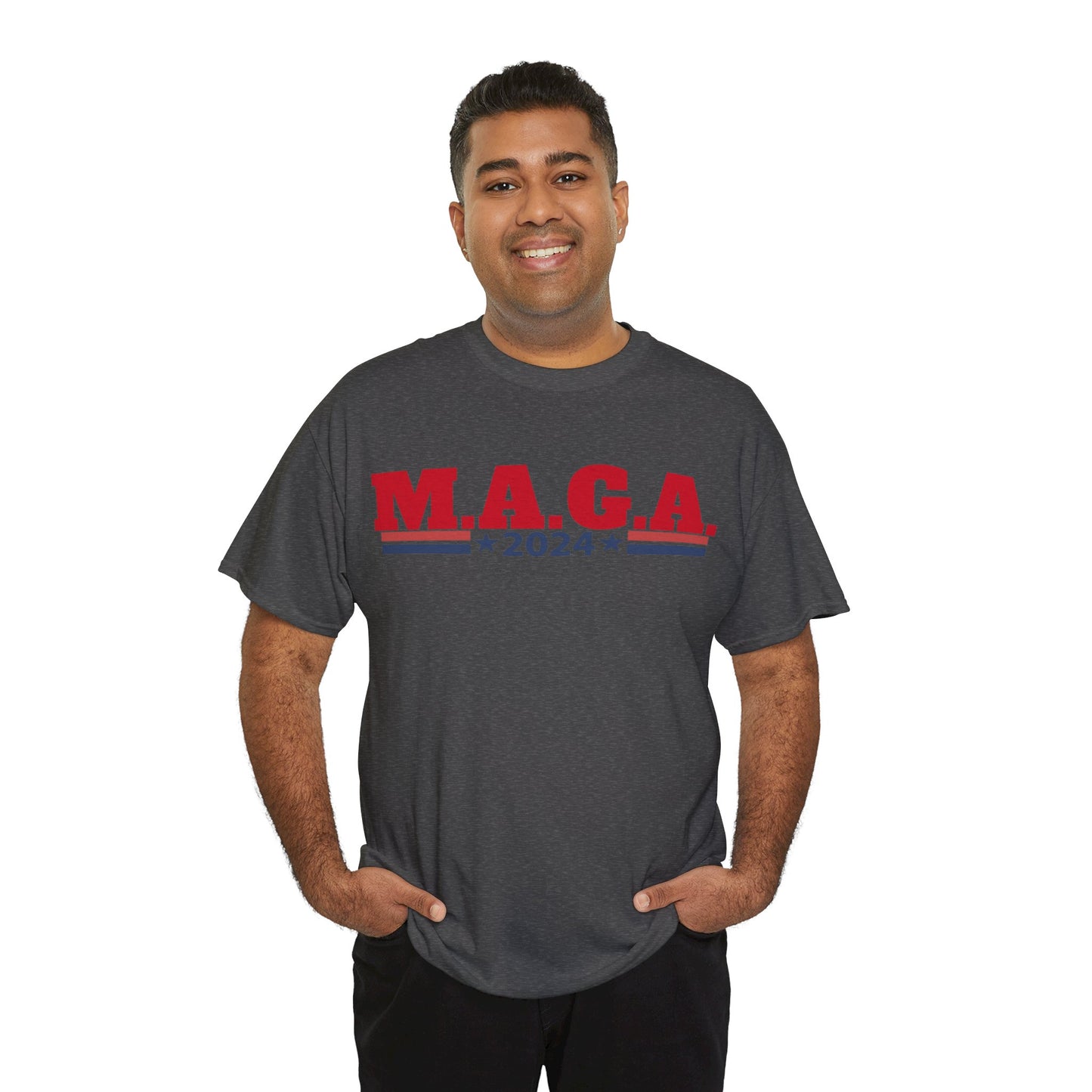 The Trump Card! MAGA 2024, Heavy Cotton Tee, Republican party support.