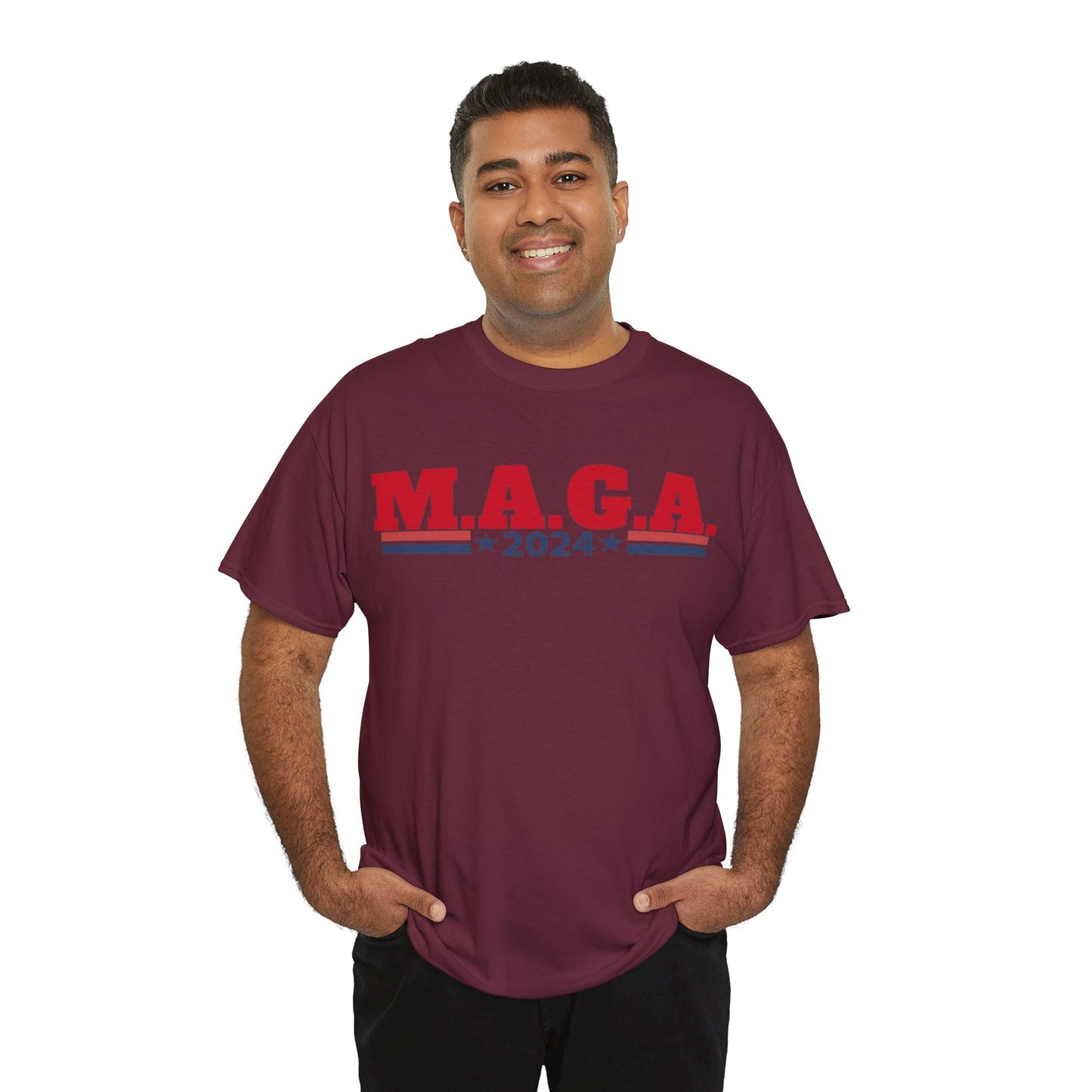 The Trump Card! MAGA 2024, Heavy Cotton Tee, Republican party support.