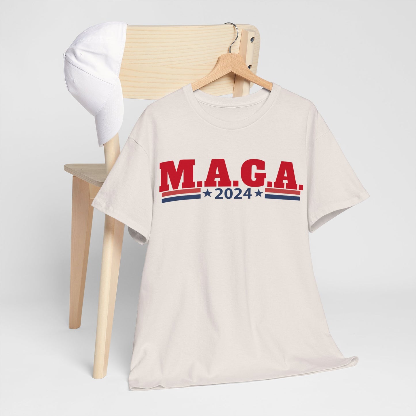 The Trump Card! MAGA 2024, Heavy Cotton Tee, Republican party support.