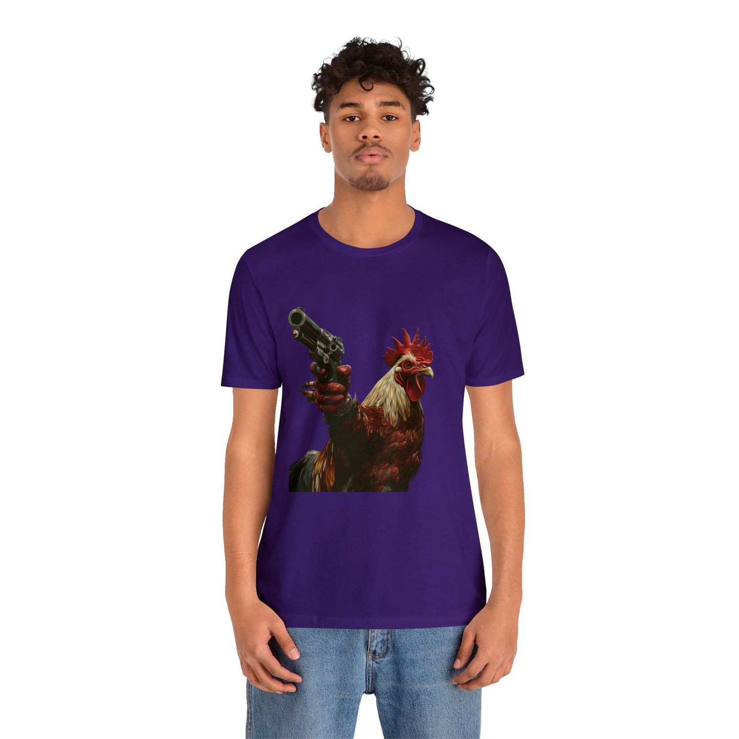 Rooster with a Gun Short Sleeve Tee