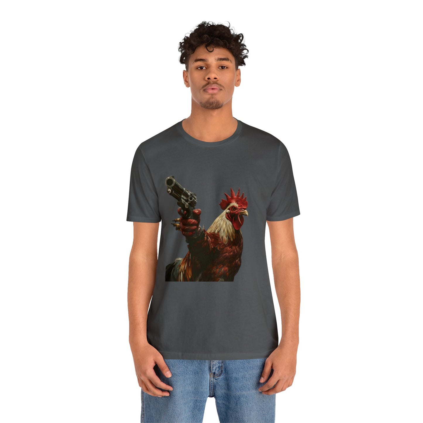 Rooster with a Gun Short Sleeve Tee