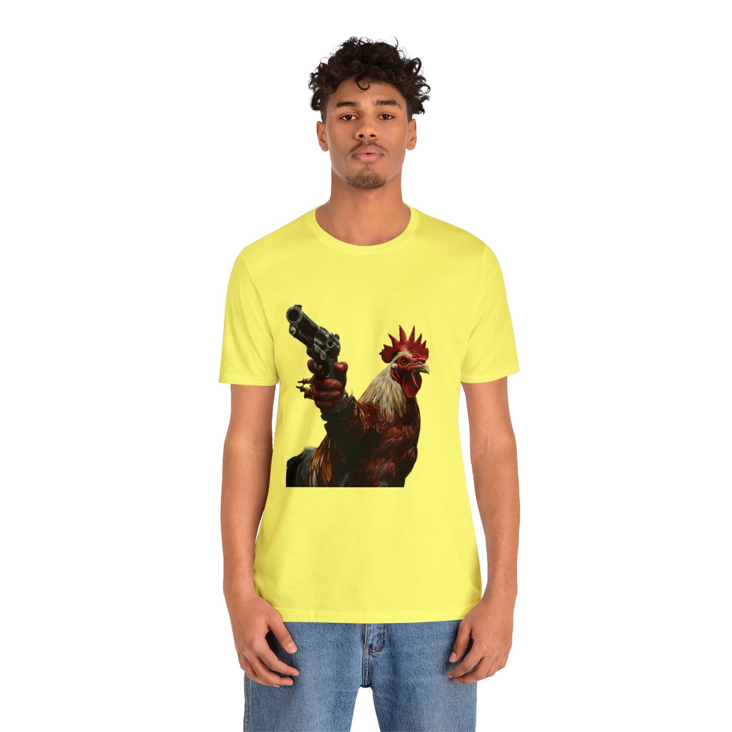 Rooster with a Gun Short Sleeve Tee