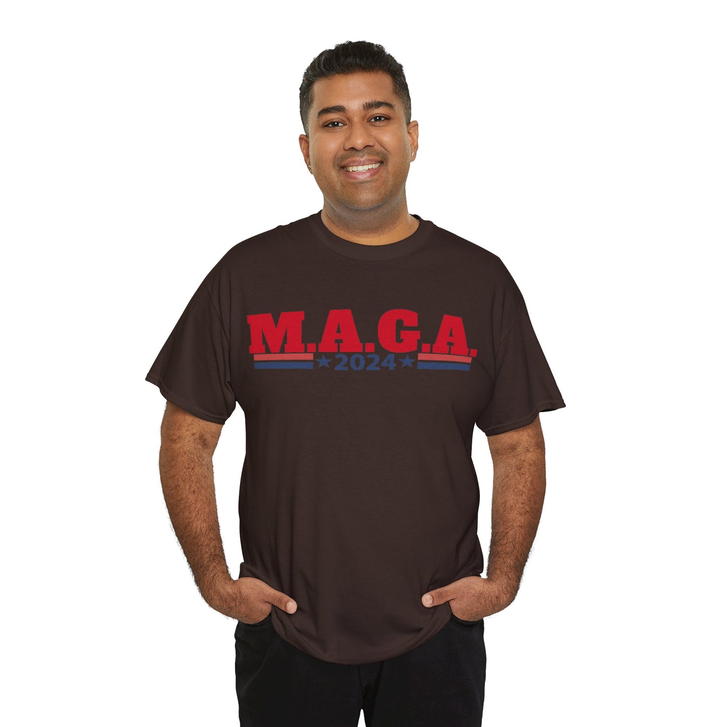 The Trump Card! MAGA 2024, Heavy Cotton Tee, Republican party support.