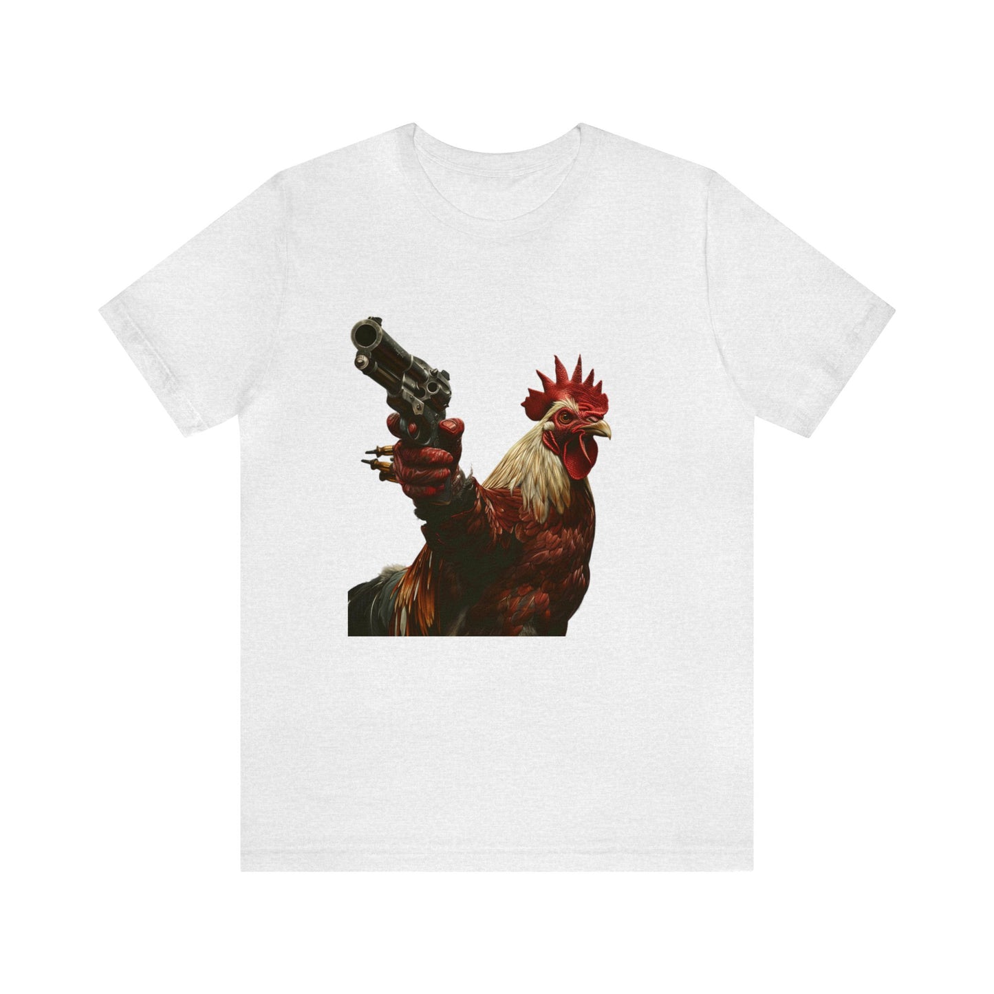 Rooster with a Gun Short Sleeve Tee