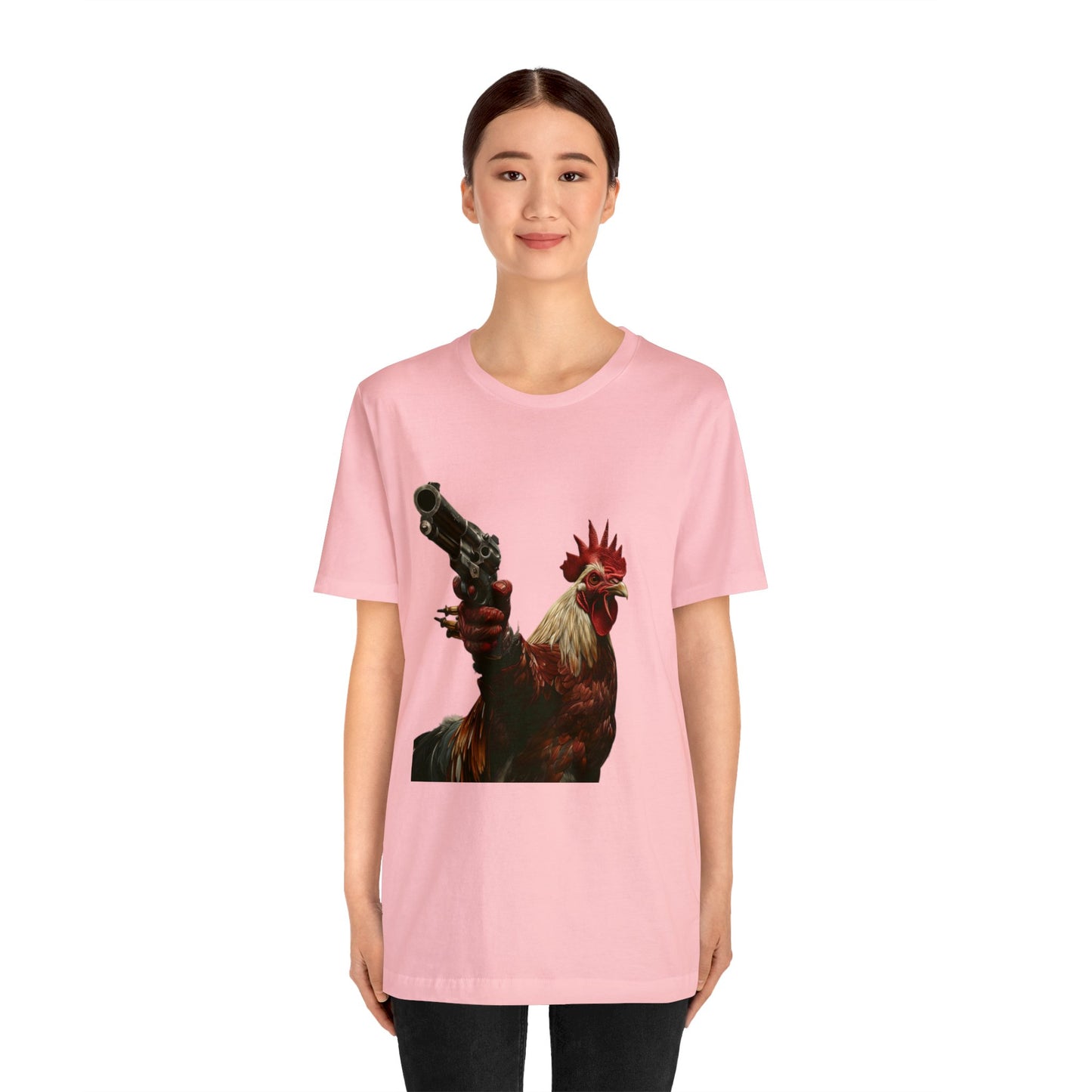 Rooster with a Gun Short Sleeve Tee