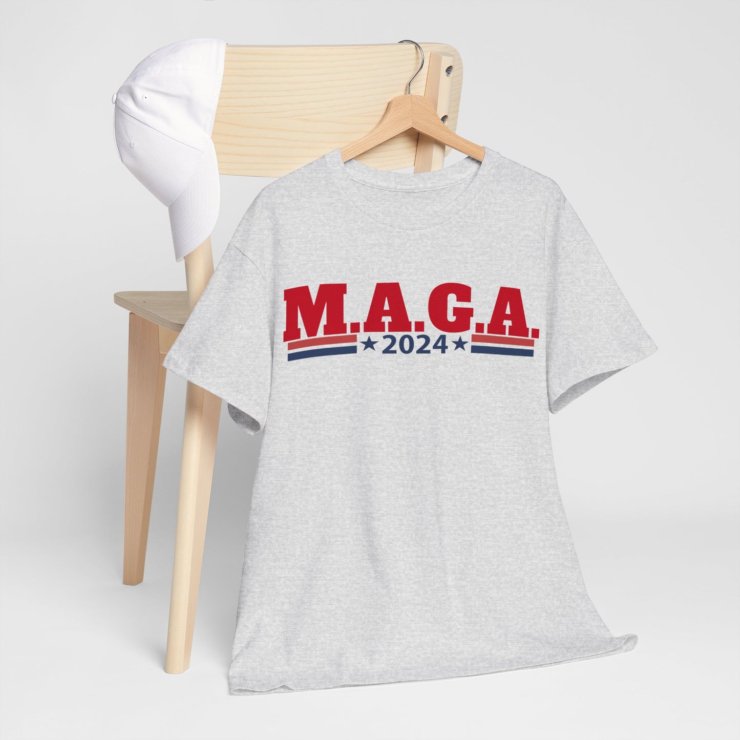 The Trump Card! MAGA 2024, Heavy Cotton Tee, Republican party support.