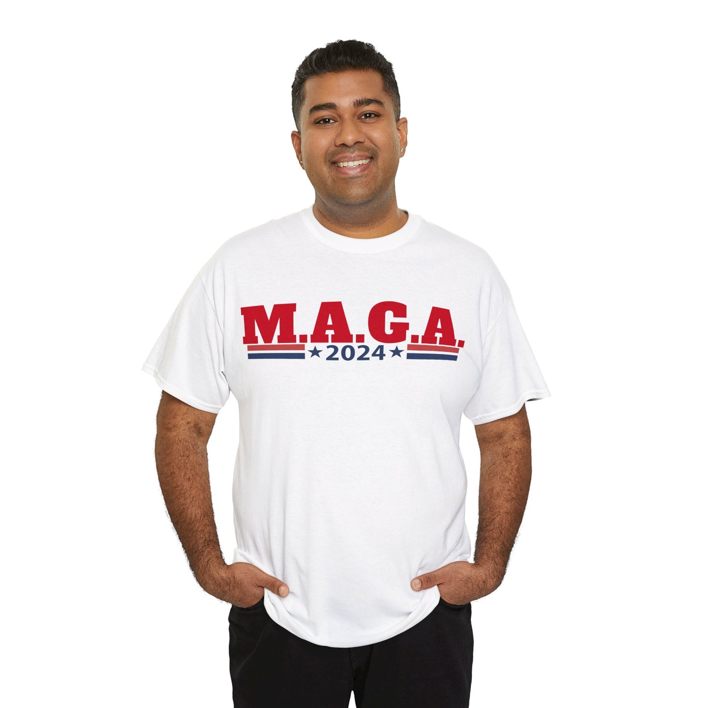 The Trump Card! MAGA 2024, Heavy Cotton Tee, Republican party support.