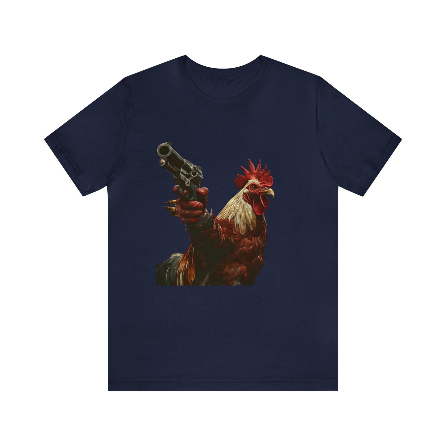 Rooster with a Gun Short Sleeve Tee