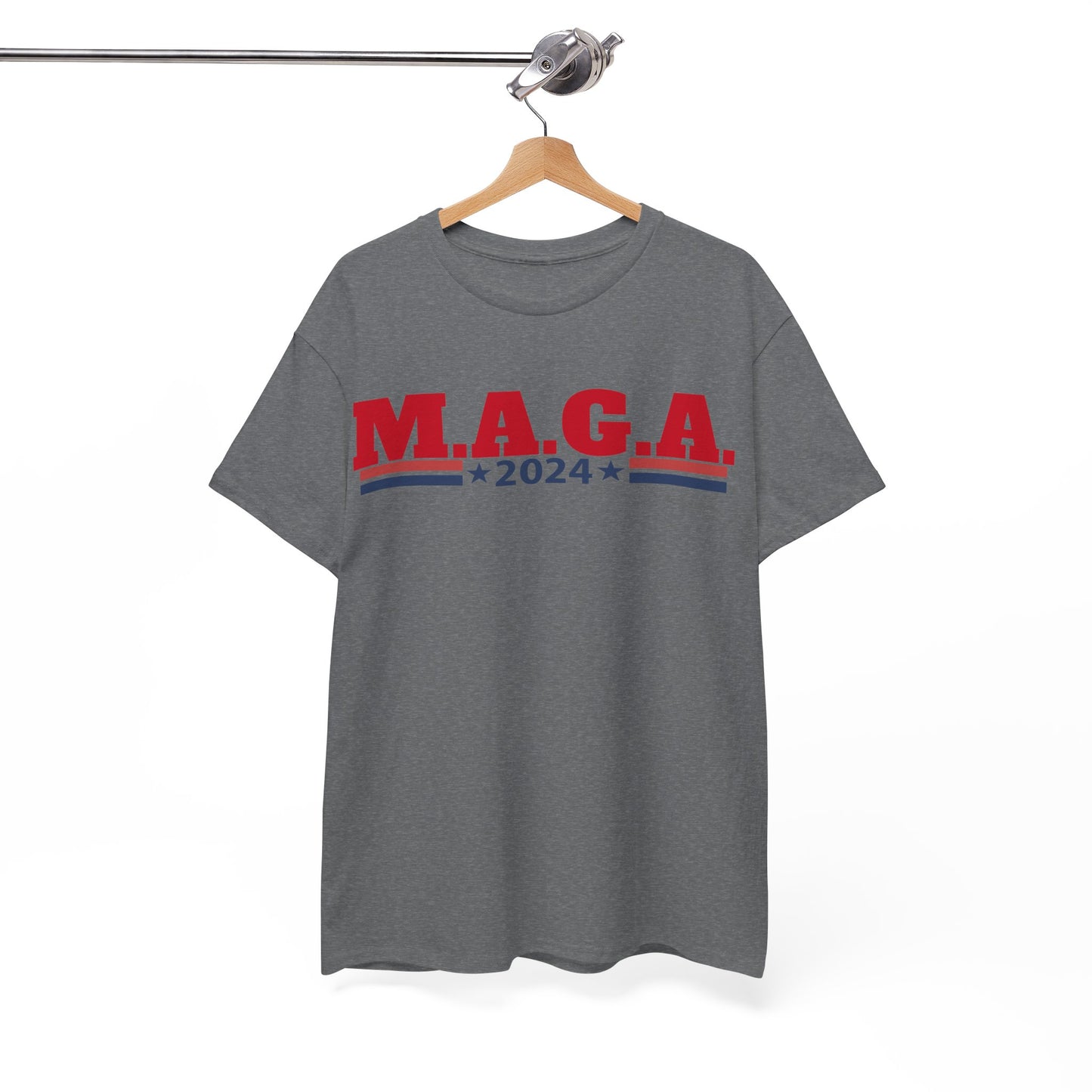 The Trump Card! MAGA 2024, Heavy Cotton Tee, Republican party support.