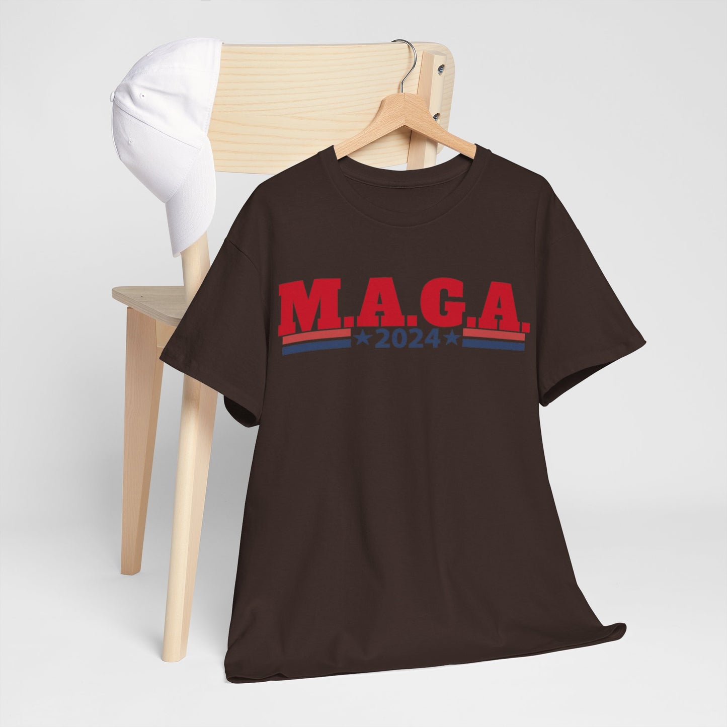 The Trump Card! MAGA 2024, Heavy Cotton Tee, Republican party support.