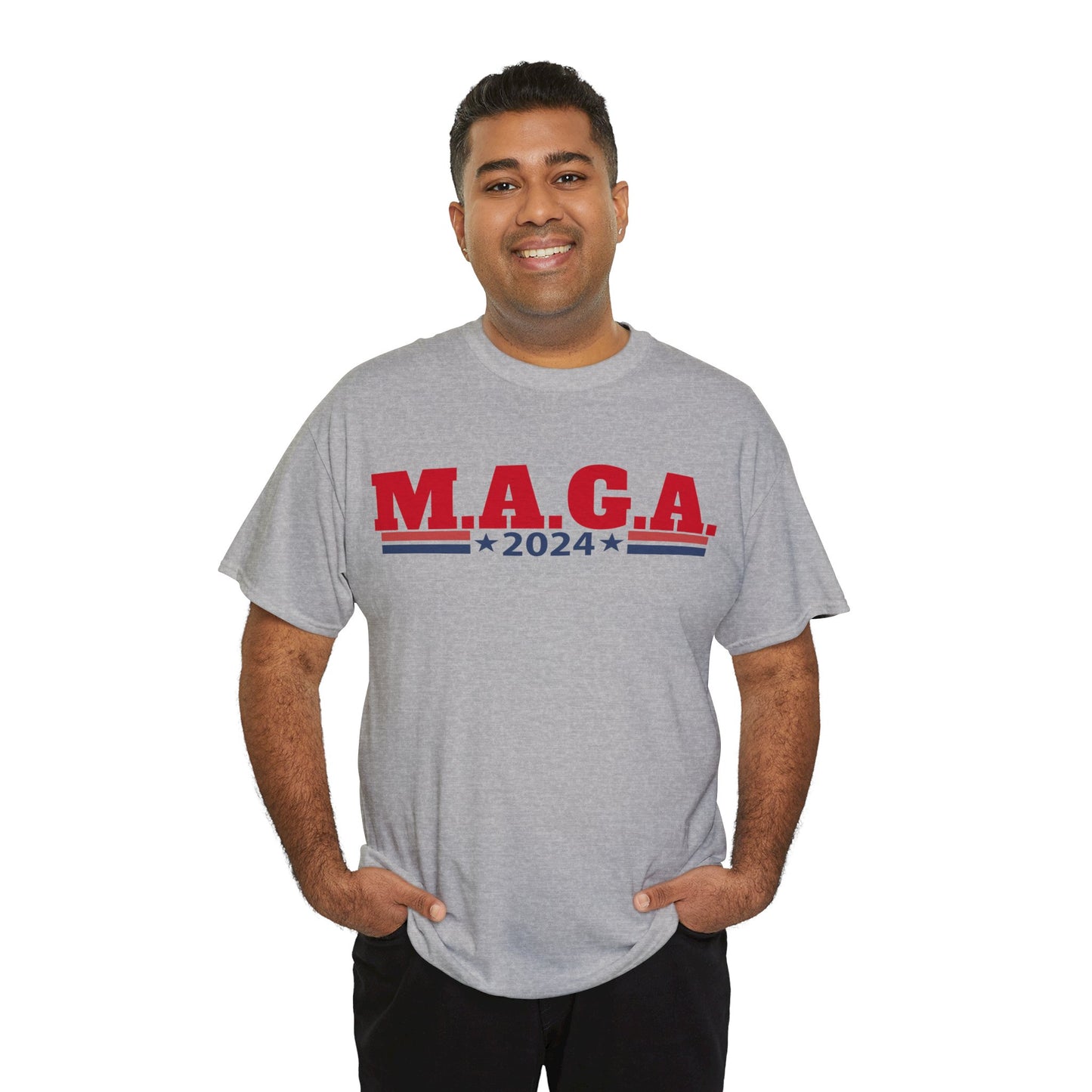 The Trump Card! MAGA 2024, Heavy Cotton Tee, Republican party support.