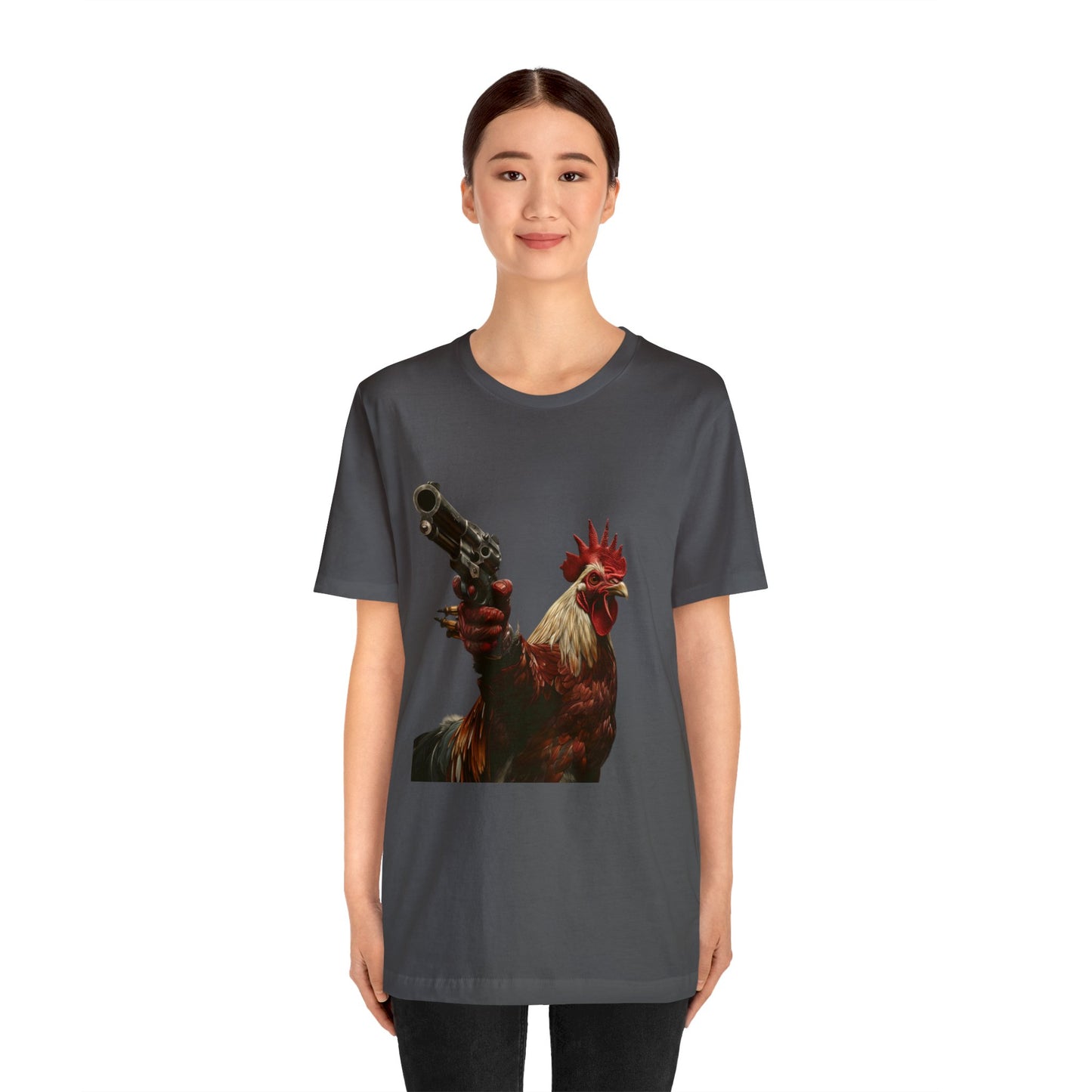 Rooster with a Gun Short Sleeve Tee