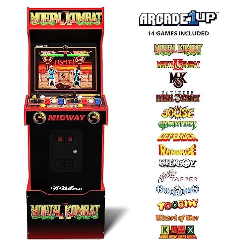 Arcade1Up Mortal Kombat Arcade Machine, Midway Legacy 30th Anniversary Edition for Home - 14 Classic Games