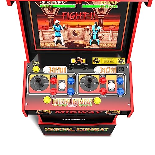 Arcade1Up Mortal Kombat Arcade Machine, Midway Legacy 30th Anniversary Edition for Home - 14 Classic Games